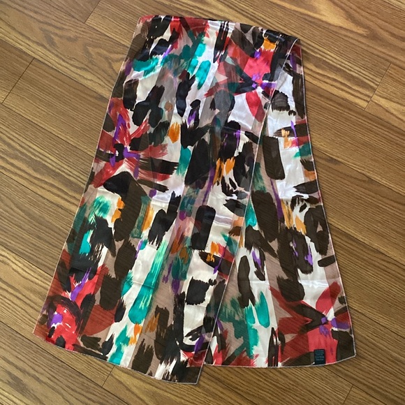 Satin stripe lightweight multi color paint 🎨 fashion scarf design silk feel - Picture 12 of 13